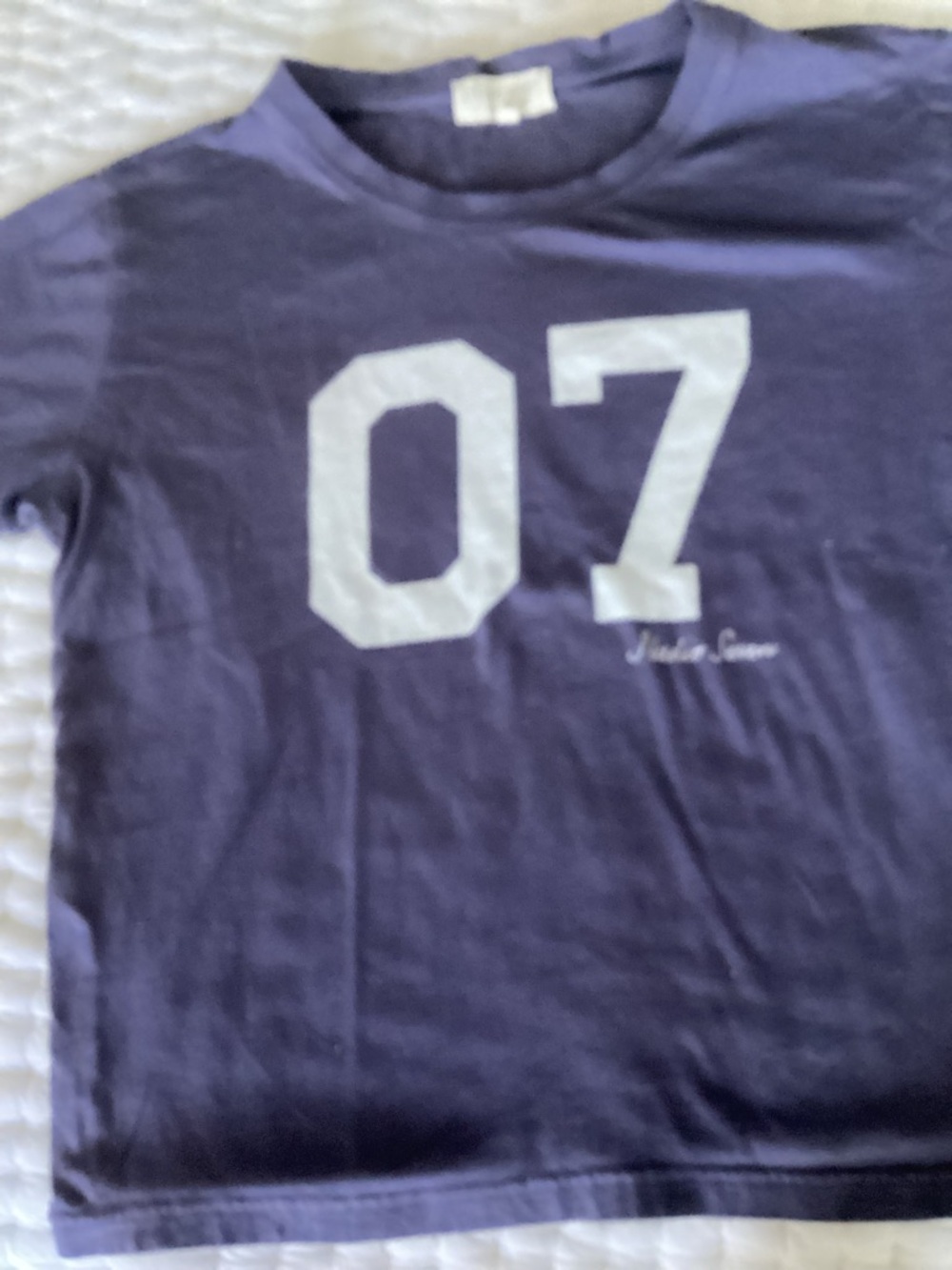 Navy 07 cropped t shirt